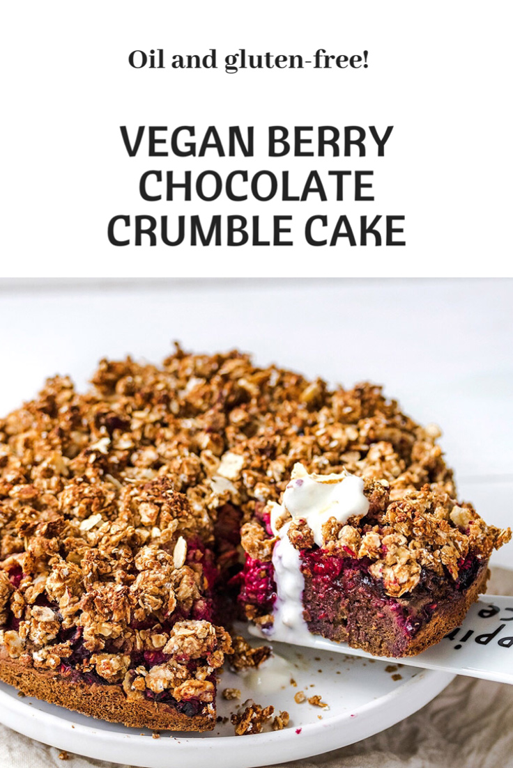 Vegan Berry Chocolate Crumble Cake